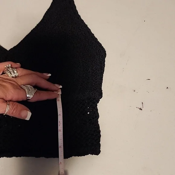 Hollister Black Ribbed Bustier Crop Tank Top - Picture 8 of 8